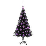 Juletre Med 150 Led Med Stativ Svart 120 Cm Pvc