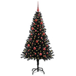 Juletre Med 150 Led Med Stativ Svart 150 Cm Pvc