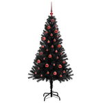Juletre Med 150 Led Med Stativ Svart 150 Cm Pvc