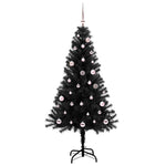 Juletre Med 150 Led Med Stativ Svart 150 Cm Pvc