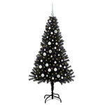 Juletre Med 150 Led Med Stativ Svart 150 Cm Pvc
