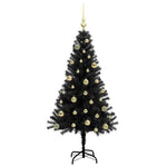 Juletre Med 150 Led Med Stativ Svart 150 Cm Pvc
