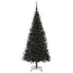 Juletre Med 300 Led Med Stativ Svart 180 Cm Pvc