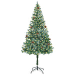 Kunstig Juletre Med 300 Led Med Stativ Grønn 180 Cm Pvc Og Stål