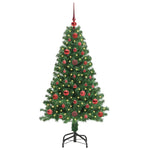 Kunstig Juletre Med 150 Led Grønn 120 Cm Pvc Og Stål Og Plast