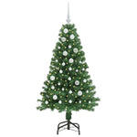Kunstig Juletre Med 150 Led Grønn 150 Cm Pvc Og Stål Og Plast