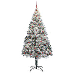 Kunstig Juletre Med 300 Led Hvit 240 Cm Pvc Og Stål Og Plast