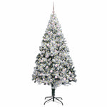 Kunstig Juletre Med 300 Led Hvit 240 Cm Pvc Og Stål Og Plast