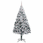 Kunstig Juletre Med 300 Led Hvit 240 Cm Pvc Og Stål Og Plast