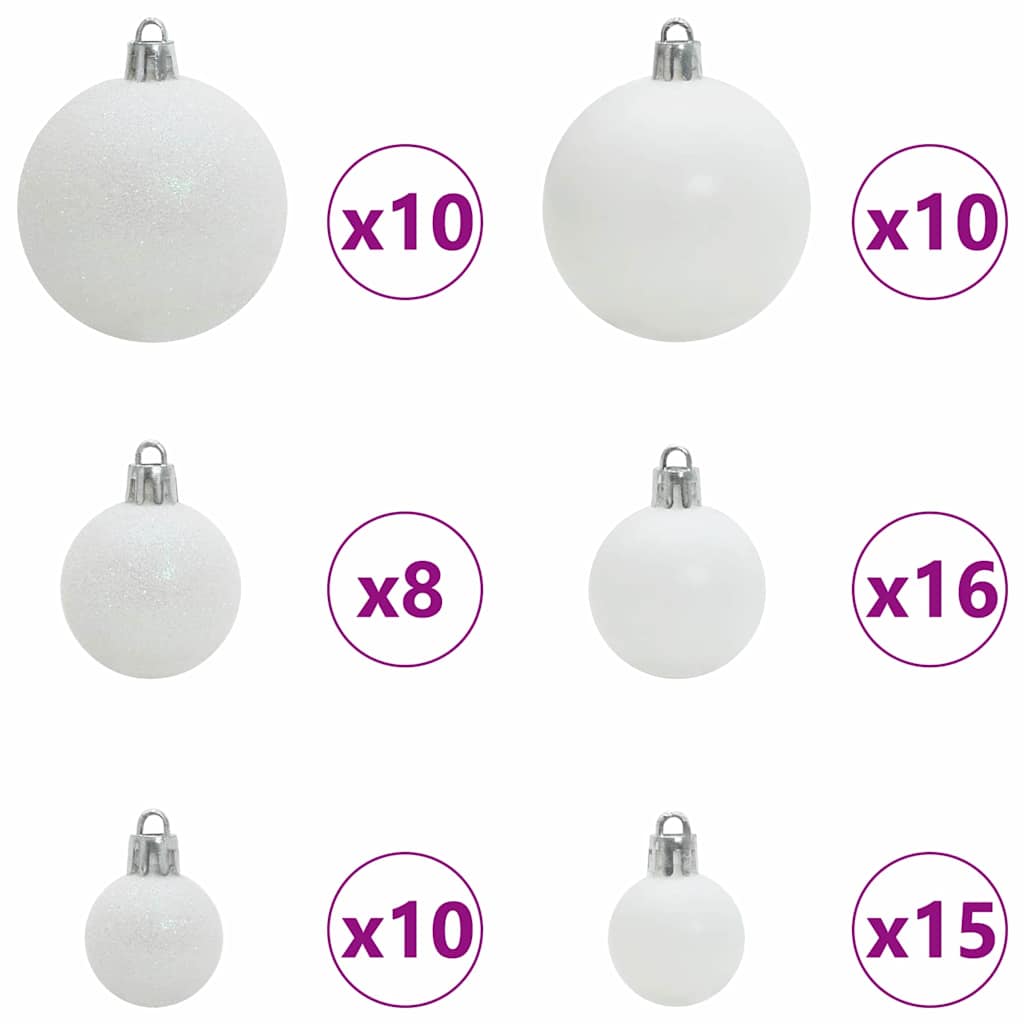 Kunstig Juletre Med 300 Led Hvit 240 Cm Pvc Og Stål Og Plast