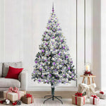 Kunstig Juletre Med 300 Led Hvit 240 Cm Pvc Og Stål Og Plast