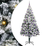 Kunstig Juletre Med 300 Led Hvit 240 Cm Pvc Og Stål Og Plast
