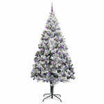Kunstig Juletre Med 300 Led Hvit 240 Cm Pvc Og Stål Og Plast