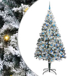 Kunstig Juletre Med 300 Led Hvit 240 Cm Pvc Og Stål Og Plast