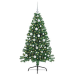 Kunstig Forhåndsopplyst Juletre Med 150 Led Grønn 120 Cm Pvc