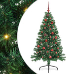 Kunstig Forhåndsopplyst Juletre Med 150 Led Grønn 150 Cm Pvc