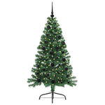 Kunstig Forhåndsopplyst Juletre Med 150 Led Grønn 150 Cm Pvc