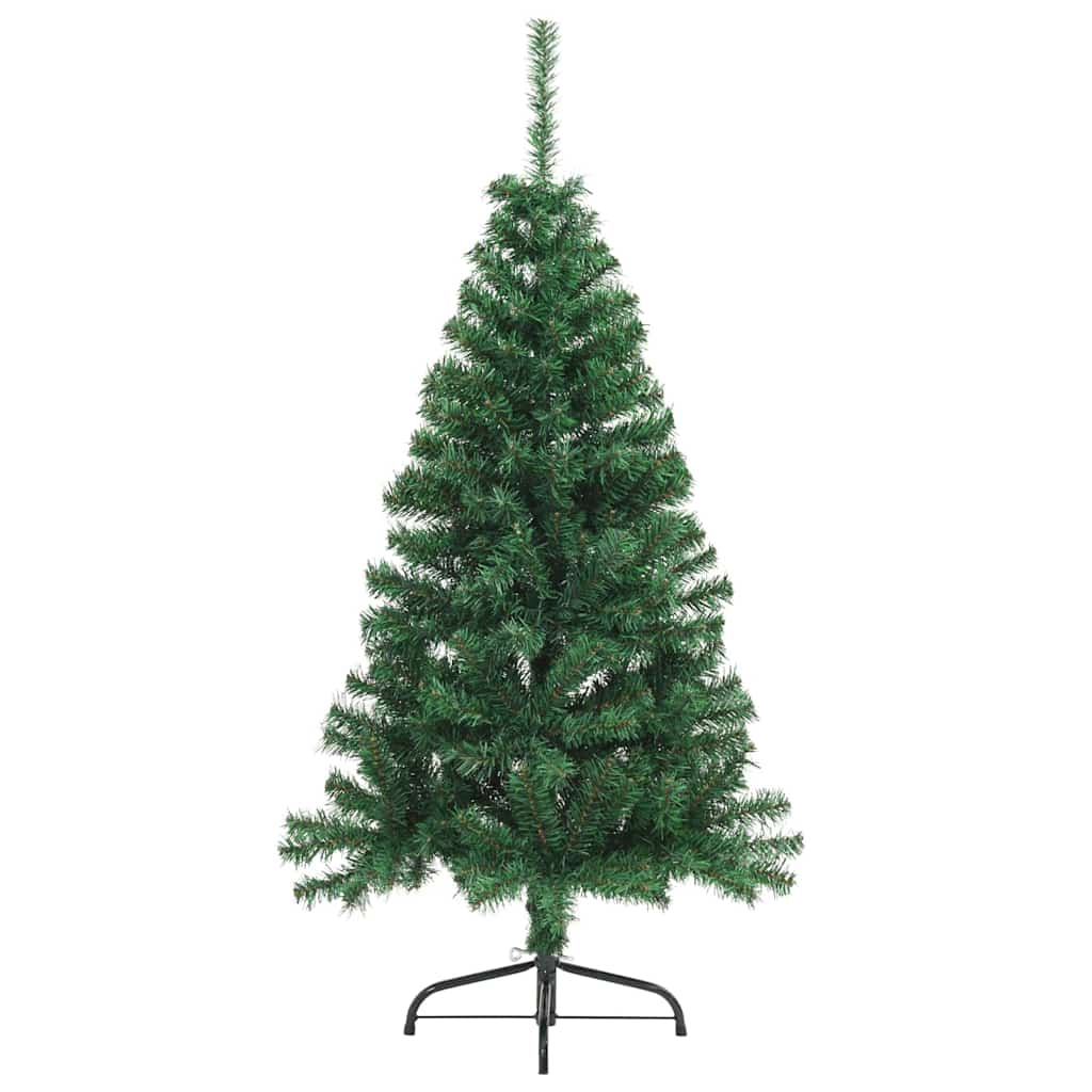 Kunstig Forhåndsopplyst Juletre Med 150 Led Grønn 150 Cm Pvc