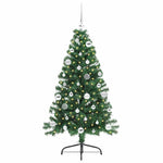 Kunstig Forhåndsopplyst Juletre Med 150 Led Grønn 150 Cm Pvc