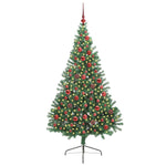 Kunstig Forhåndsopplyst Juletre Med 300 Led Grønn 180 Cm Pvc