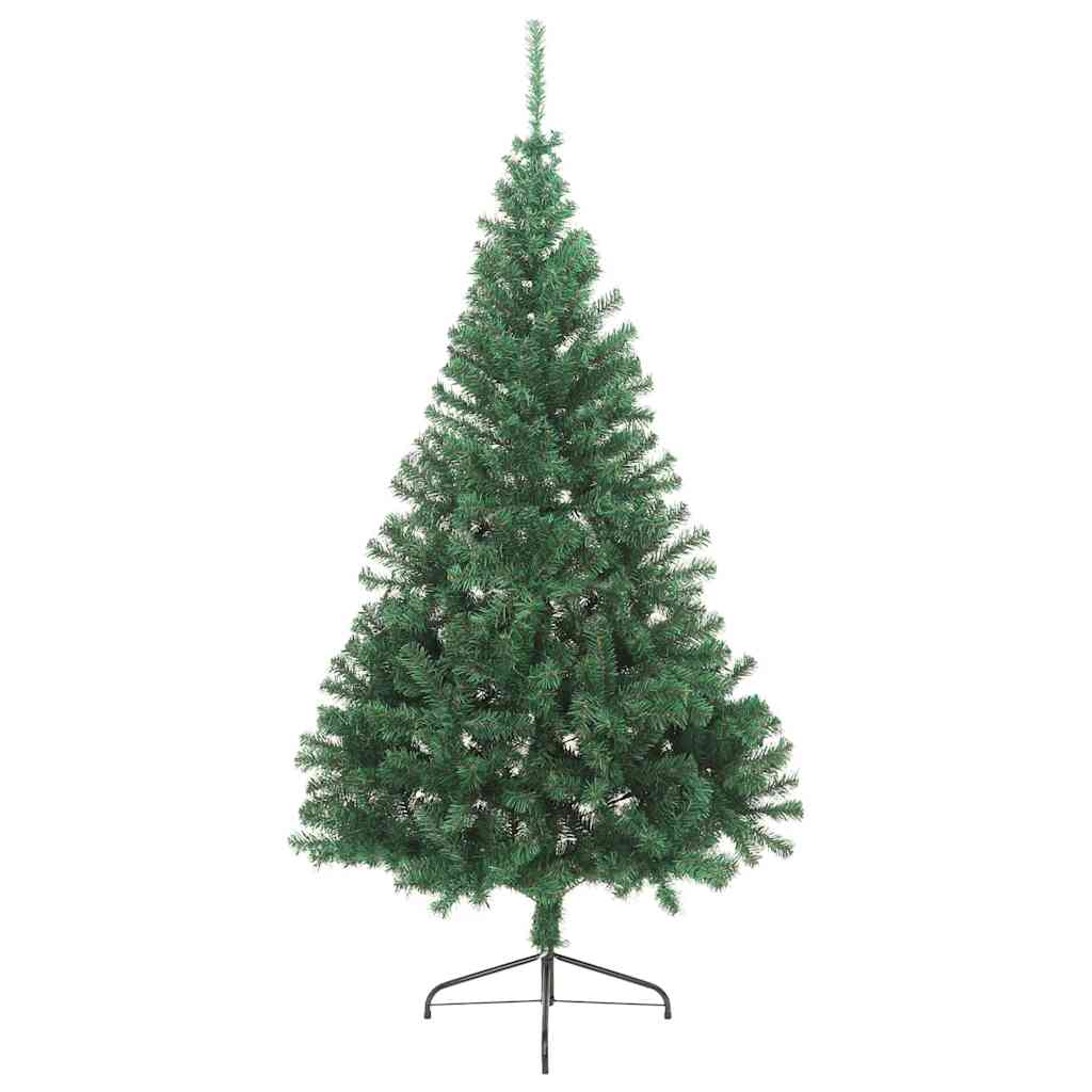 Kunstig Forhåndsopplyst Juletre Med 300 Led Grønn 180 Cm Pvc