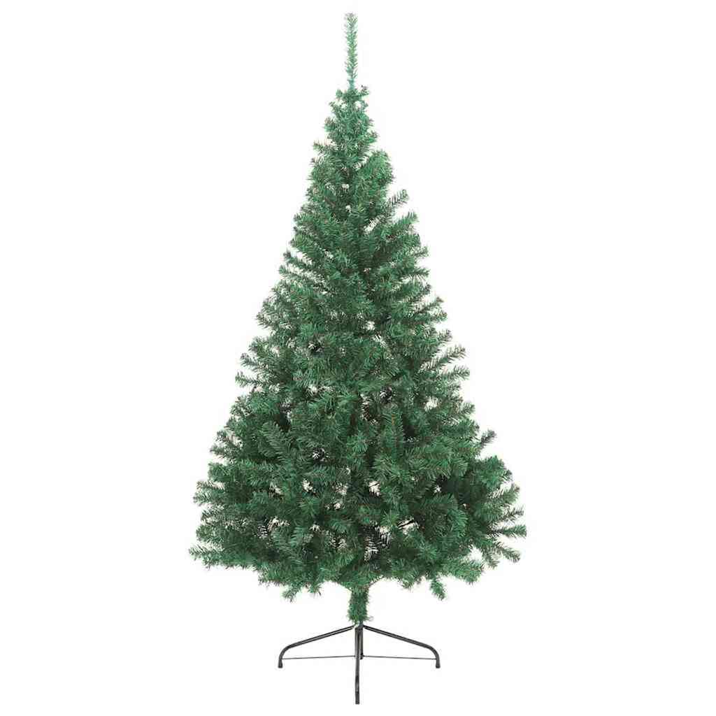 Kunstig Forhåndsopplyst Juletre Med 300 Led Grønn 210 Cm Pvc