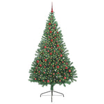 Kunstig Forhåndsopplyst Juletre Med 300 Led Grønn 210 Cm Pvc