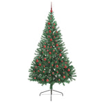 Kunstig Forhåndsopplyst Juletre Med 300 Led Grønn 210 Cm Pvc