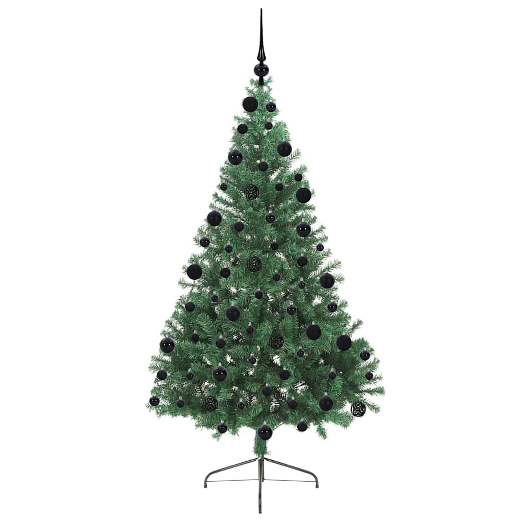 Kunstig Forhåndsopplyst Juletre Med 300 Led Grønn 210 Cm Pvc