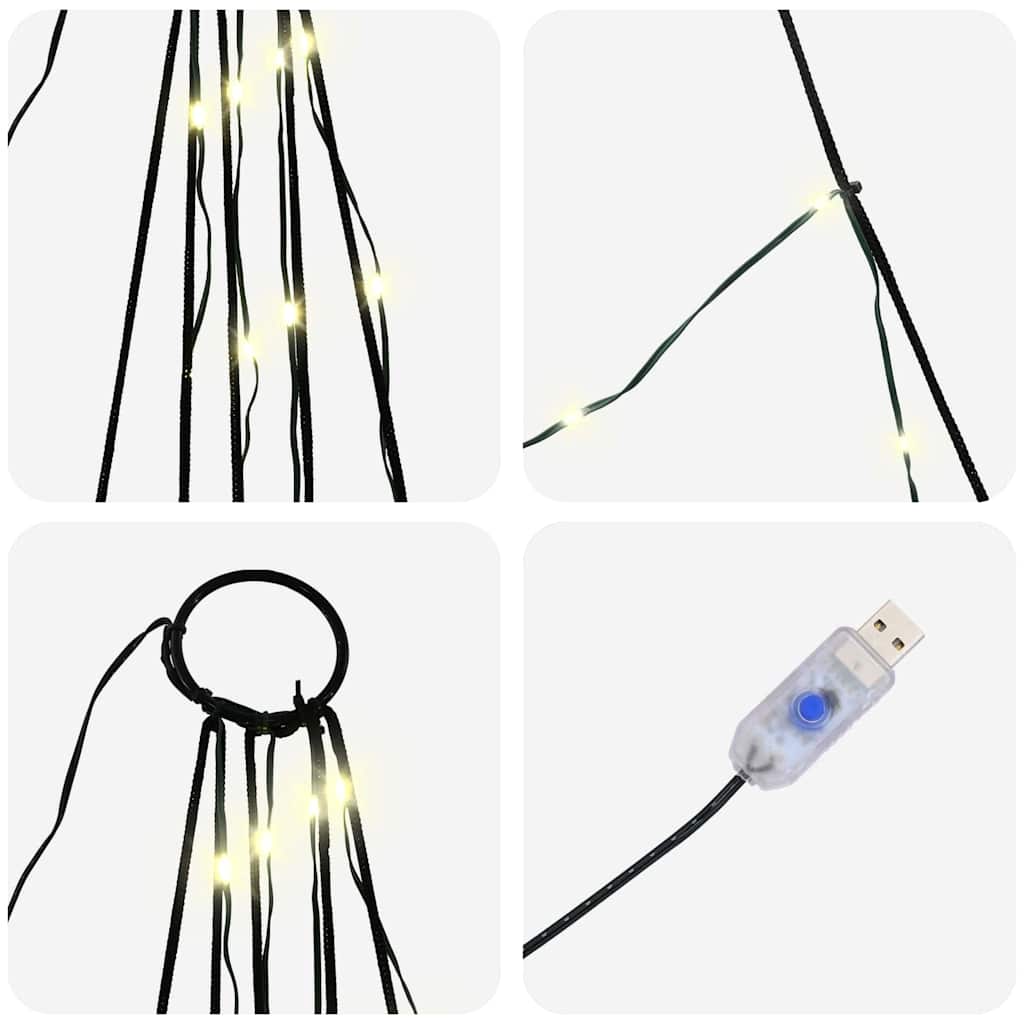 Led Juletre Med Bakkepler Med 112 Led Varmhvit 180 Cm Metall