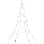 Led Juletre Med Bakkepler Med 168 Led Kaldhvit 300 Cm Metall