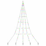 Led Juletre Med Bakkepler Med 168 Led Flerfarget 300 Cm Metall