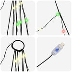 Led Juletre Med Bakkepler Med 276 Led Flerfarget 500 Cm Metall