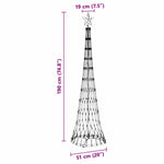 Led Juletre Med 230 Led Varmhvit 51 X 51 X 190 Cm Metall