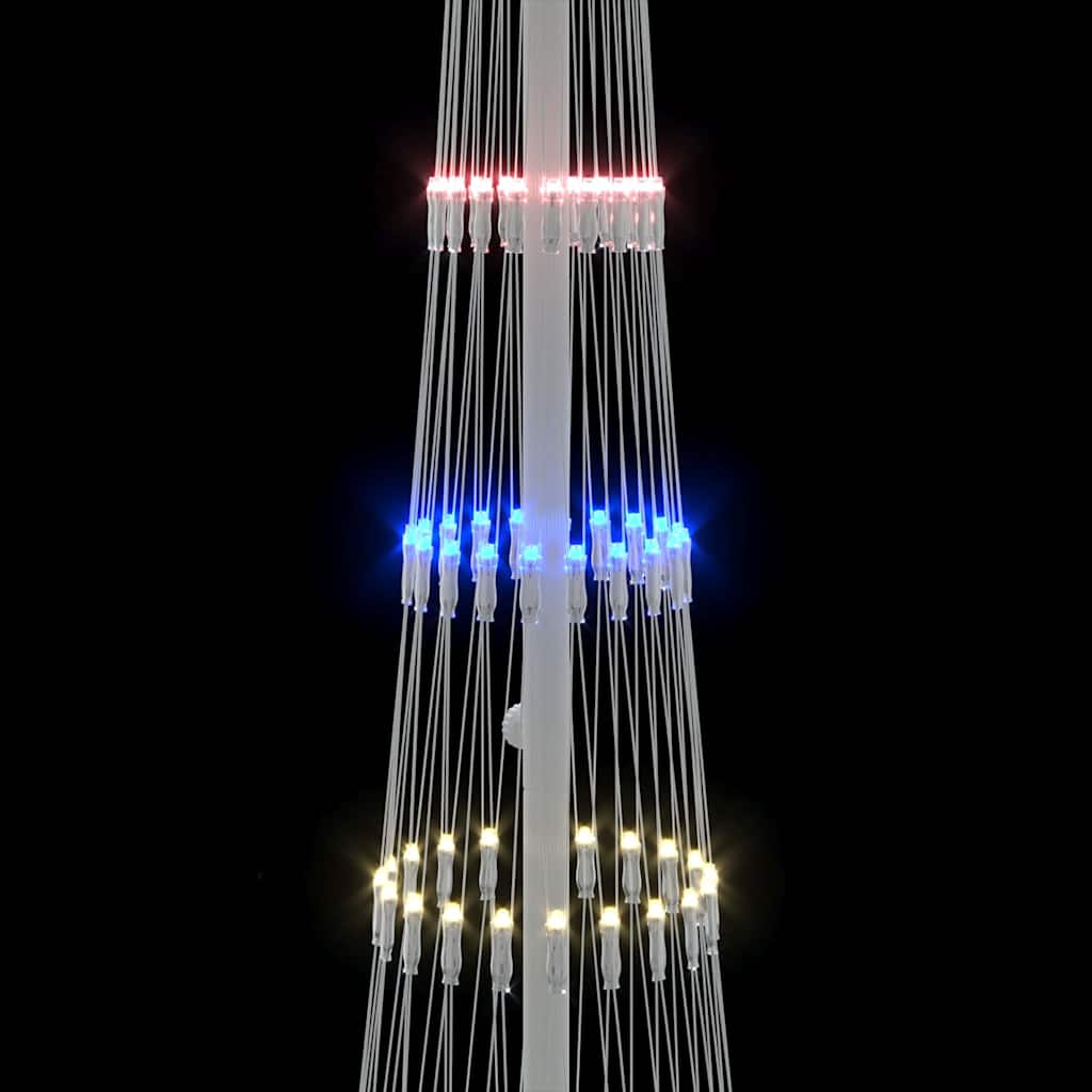 Led Juletre Med 230 Led Flerfarget 51 X 51 X 190 Cm Metall