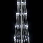 Led Juletre Med 290 Led Kaldhvit 70 X 70 X 250 Cm Metall