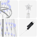 Led Juletre Med 290 Led Med Stativ Blå 70 X 70 X 250 Cm Metall