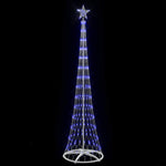 Led Juletre Med 290 Led Med Stativ Blå 70 X 70 X 250 Cm Metall