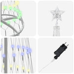 Led Juletre Med 290 Led Flerfarget 70 X 70 X 250 Cm Metall