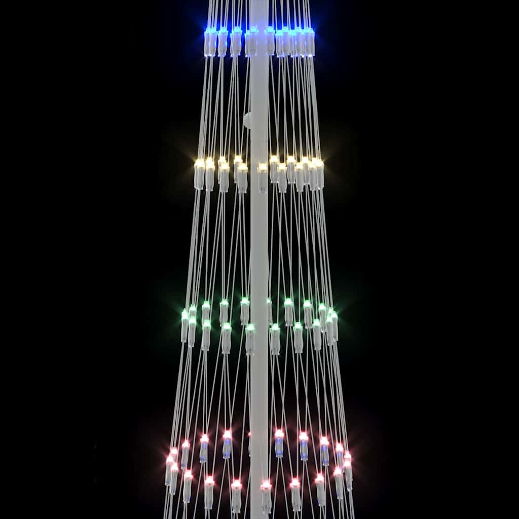 Led Juletre Med 290 Led Flerfarget 70 X 70 X 250 Cm Metall