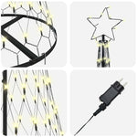 Led Juletre Med 230 Led Varmhvit 71 X 71 X 184.5 Cm Metall