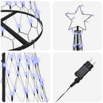 Led Juletre Med 230 Led Blå 71 X 71 X 184.5 Cm Metall