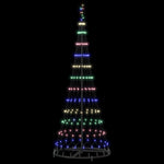 Led Juletre Med 230 Led Flerfarget 71 X 71 X 184.5 Cm Metall