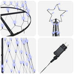 Led Juletre Med 290 Led Blå 100 X 100 X 250 Cm Metall