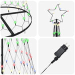 Led Juletre Med 290 Led Flerfarget 100 X 100 X 250 Cm Metall