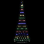 Led Juletre Med 290 Led Flerfarget 100 X 100 X 250 Cm Metall