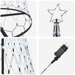 Led Juletre Med Stativ Kaldhvit 100.5 X 100.5 X 302.5 Cm Metall