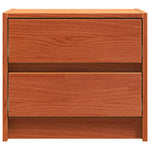 Nattbord Med Skuff 2 Pcs Vokset Brun 40 X 30.5 X 35.5 Cm Furu