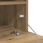 Tv Veggskapsett Med Led-Lamper Veggmontert 7 Pcs Artisan Eik