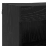 Tv Vegghyllesett Med Led 5 Pcs Svart Eik Konstruert Tre